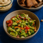 Refreshing Cucumber Mint Chickpea Salad with Lime & Pickled Onions